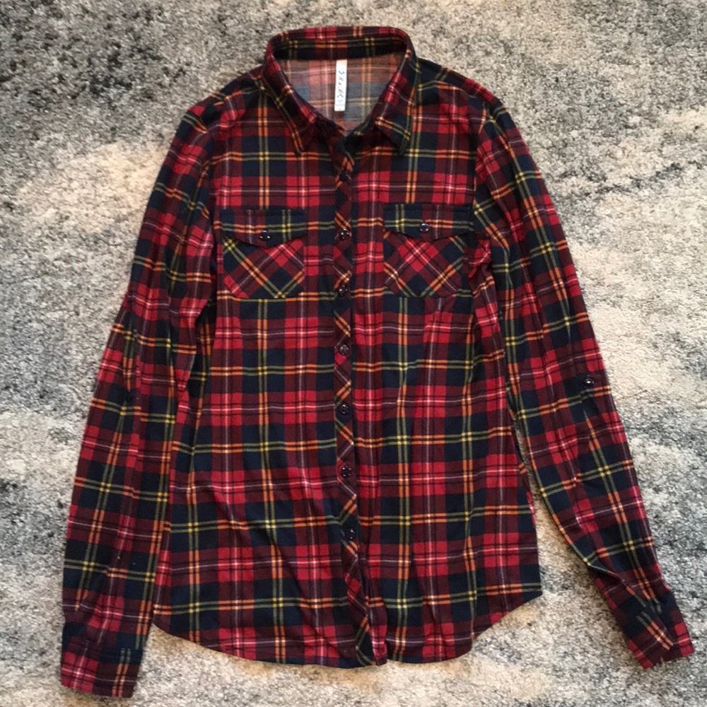 Red and yellow flannel